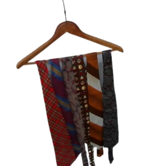 Lot of 6 Vintage Men's Neckties – Mixed Styles - Picture 2 of 2